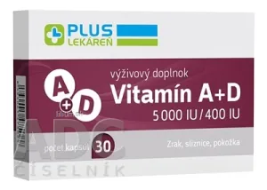 PLUS LEKÁREŇ Vitamín A+D 5000 IU/400 IU
