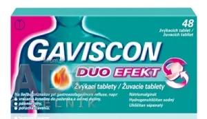 GAVISCON DUO EFEKT žuvacie tablety