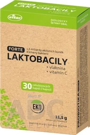 VITAR LAKTOBACILY FORTE + vláknina + vitamín C
