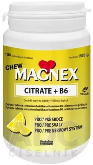 Vitabalans MAGNEX CITRATE + B6 CHEW