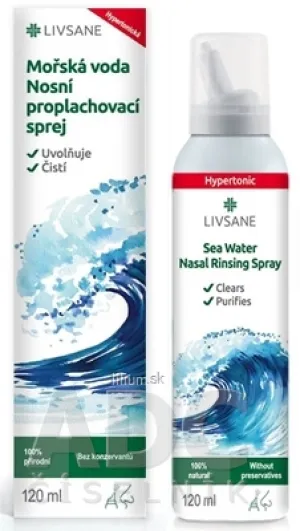 LIVSANE Morská voda Nosový vyplachovací sprej