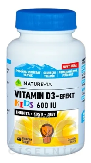 NATUREVIA VITAMIN D3-EFEKT KIDS 600 I.U.