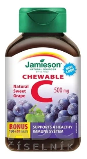 JAMIESON VITAMÍN C 500 mg hrozno