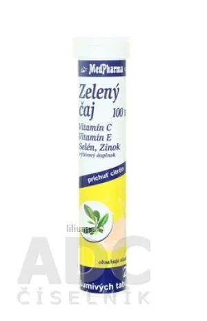 MedPharma ZELENÝ ČAJ 100 MG + Vit. E, C + Se + Zn