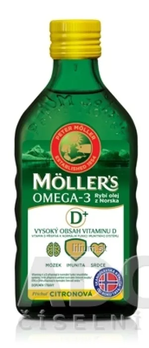 MOLLER´S Omega 3 RYBÍ OLEJ + vitamín D