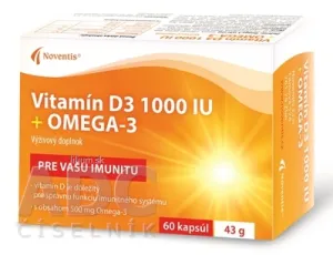 Noventis Vitamín D3 1000 IU + Omega-3
