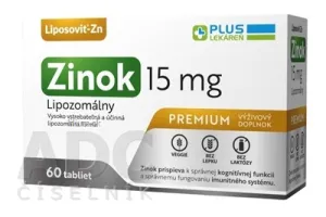 PLUS LEKÁREŇ Lipozomálny zinok 15 mg