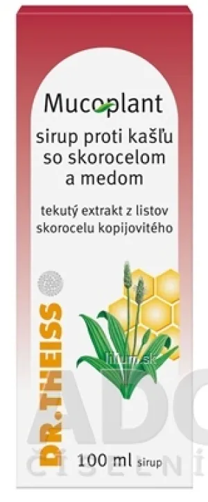 Mucoplant Sirup proti kašľu so skorocelom a medom