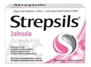Strepsils Jahoda bez cukru