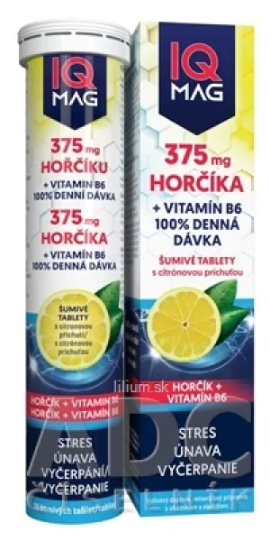 IQ MAG HORČÍK 375 mg + Vitamín B6