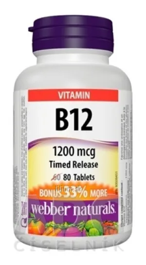 Webber Naturals Vitamín B12 1200 mcg