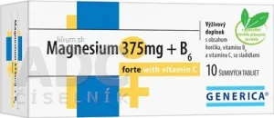 GENERICA Magnesium 375 mg + B6 forte s vitamínom C
