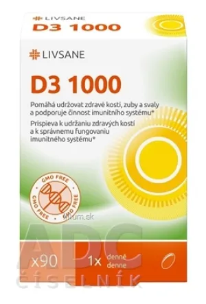 LIVSANE Vitamín D3 1000 IU