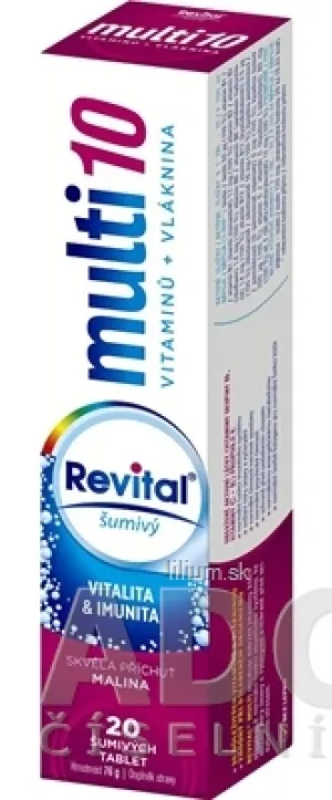 Revital multi 10 vitamínov + vláknina šumivý