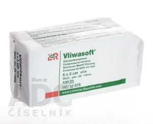 VLIWASOFT KOMPRESY NESTERILNÉ 5x5 cm