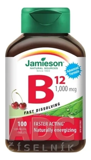 JAMIESON VITAMÍN B12 METYLKOBALAMÍN 1000 µg
