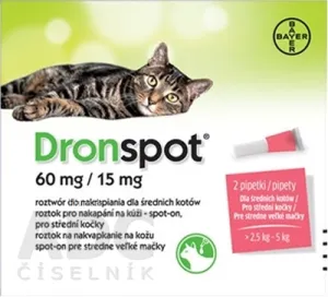 Dronspot 60 mg/15 mg spot-on (2 pipety)