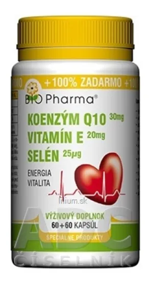 BIO Pharma Koenzým Q10 30mg+Vit.E20mg+Selén 25μg