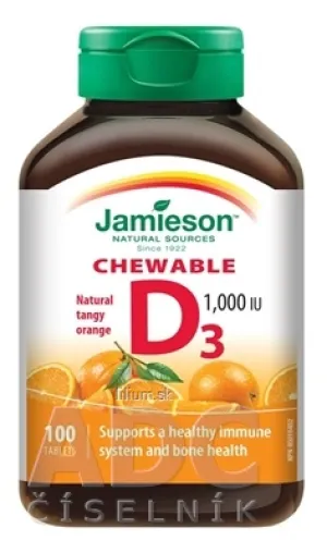 JAMIESON VITAMÍN D3 1000 IU POMARANČ