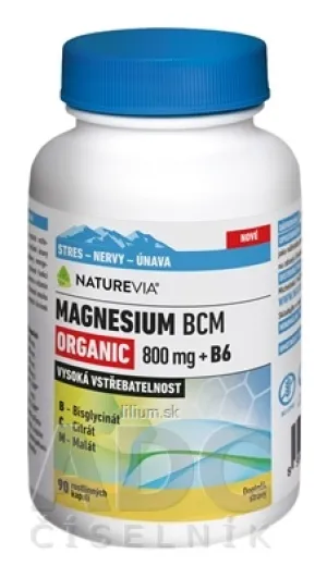 NATUREVIA MAGNESIUM BCM ORGANIC 800 mg + B6