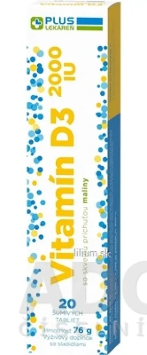 PLUS LEKÁREŇ Vitamín D3 2000 IU