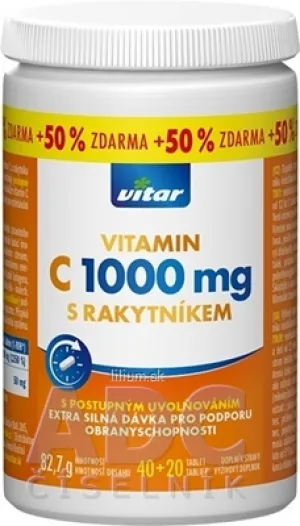 VITAR VITAMIN C 1000 mg S RAKYTNÍKOM