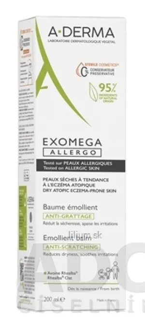 A-DERMA EXOMEGA ALLERGO Emolienčný balzam
