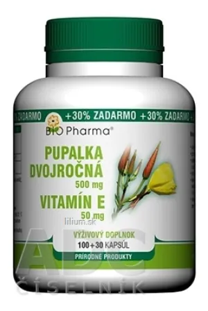 BIO Pharma Pupalka dvojročná 500 mg, Vit. E 50 mg