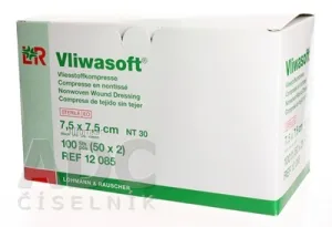 VLIWASOFT KOMPRESY STERILNÉ 7,5x7,5 cm