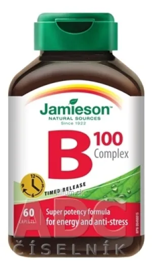 JAMIESON B-KOMPLEX 100 mg S POSTUPNÝM UVOĽŇOVANÍM