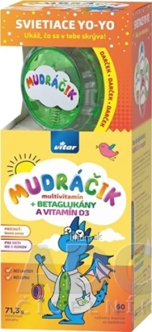 VITAR MUDRÁČIK multivitamín + BETAGLUKÁNY