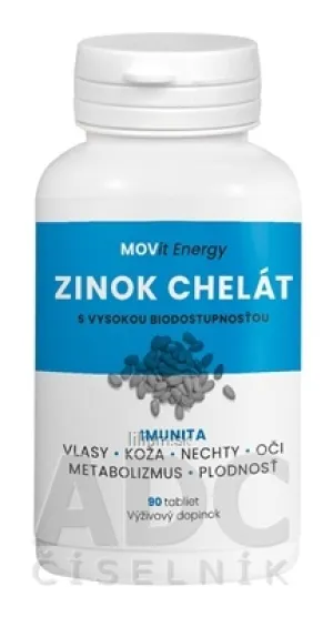 MOVit Zinok Chelát 15 mg